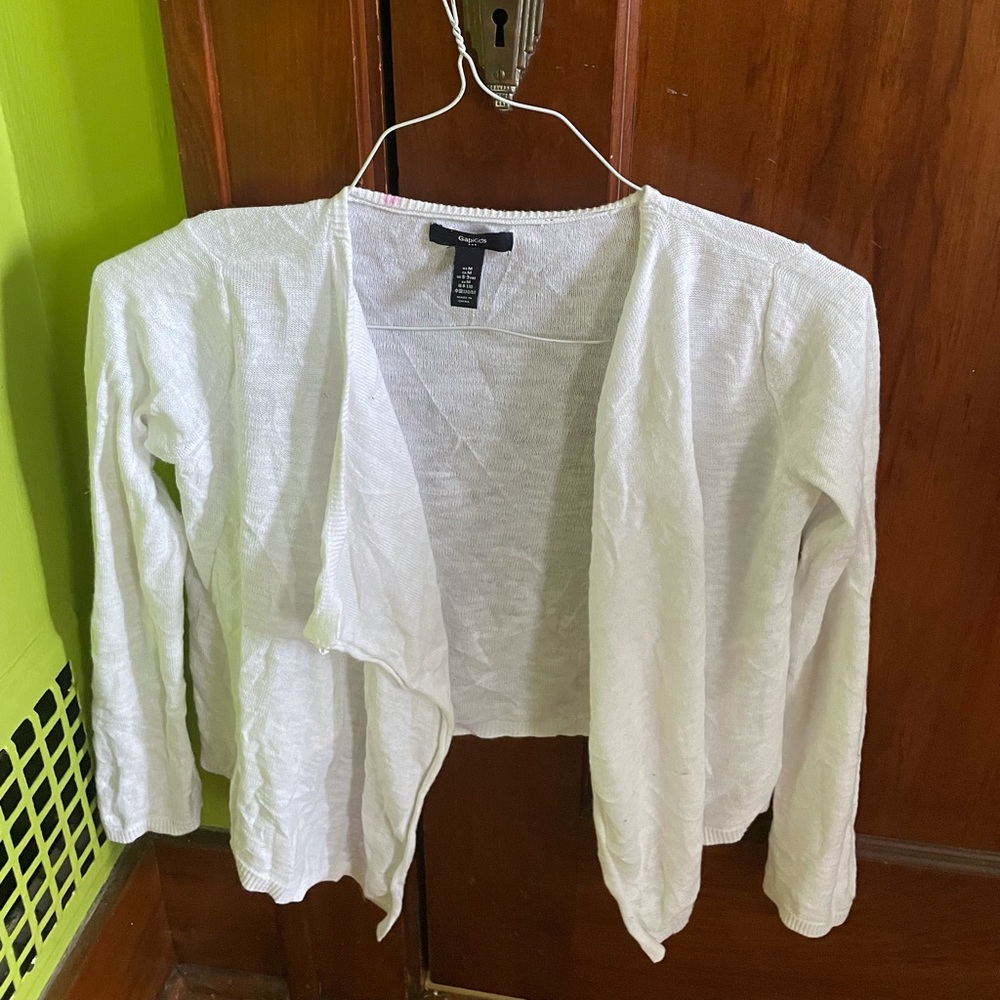 white gap kids cardigan